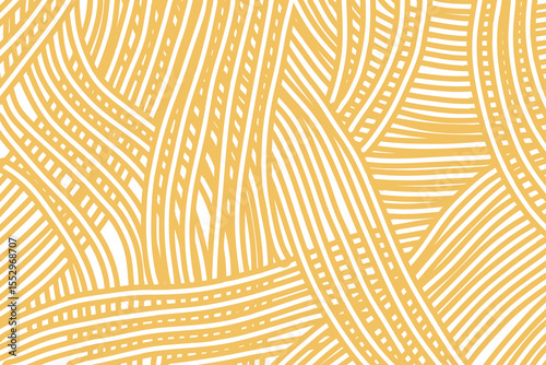 Pasta horizontal background, spaghetti abstract geometric pattern. Wavy abstract vector pattern.