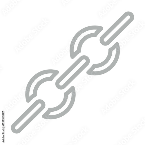 Link Chain Vector Line Grey Icon Design