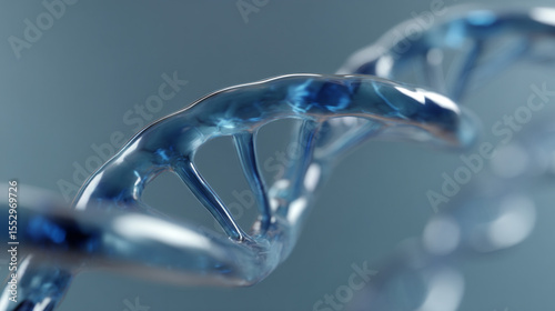 Close up DNA structure 3d illustration.