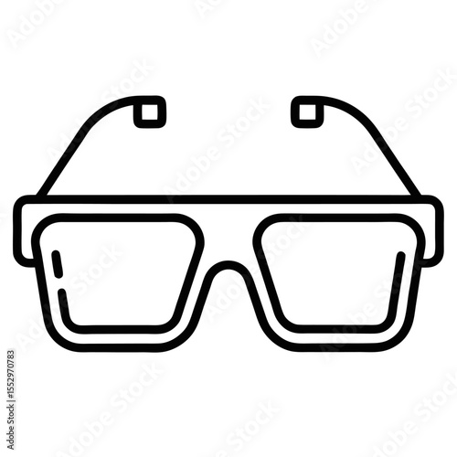 Smart Glasses outline icon on white background