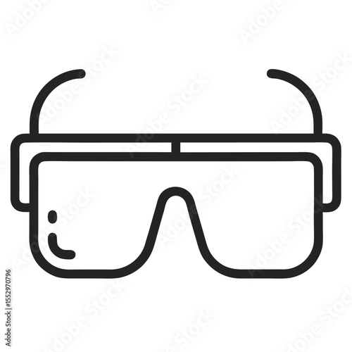Smart Glasses outline icon on white background