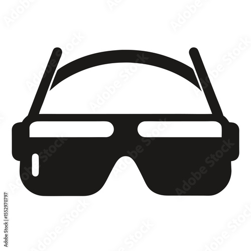 Smart Glasses silhouette icon on white background