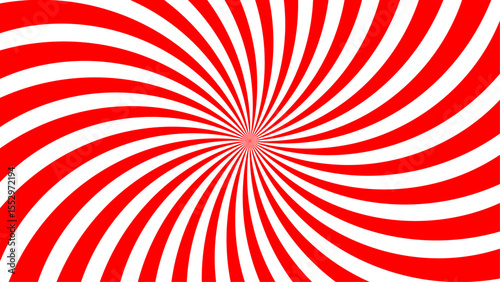 red and white spiral vortex design. This dynamic optical pattern ideal for abstract backgrounds or pop art themes.
