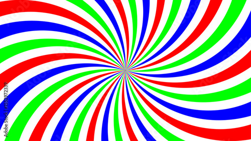 colorful spiral vortex design. This dynamic optical pattern ideal for abstract backgrounds or pop art themes.