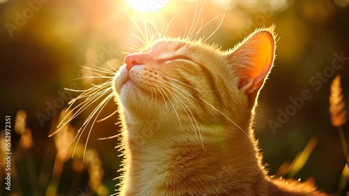 Adorable Kitten Smiling with Joy and Happiness