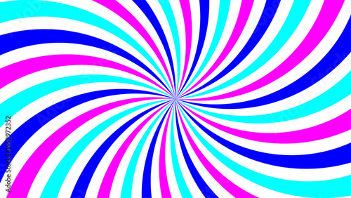 colorful spiral vortex design. This dynamic optical pattern ideal for abstract backgrounds or pop art themes.