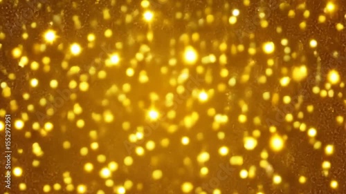 Golden Sparkling Hanging in a Shimmering Festive Background
