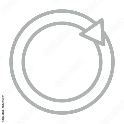 Reload Vector Line Grey Icon Design