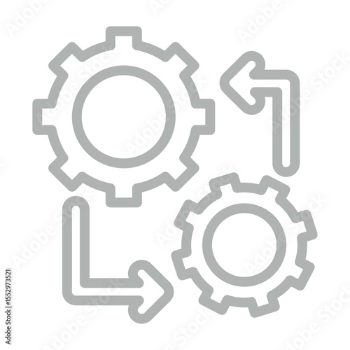 Evolve Vector Line Grey Icon Design