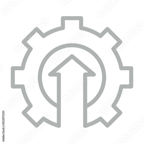 System Upgrade Vector Line Grey Icon Design