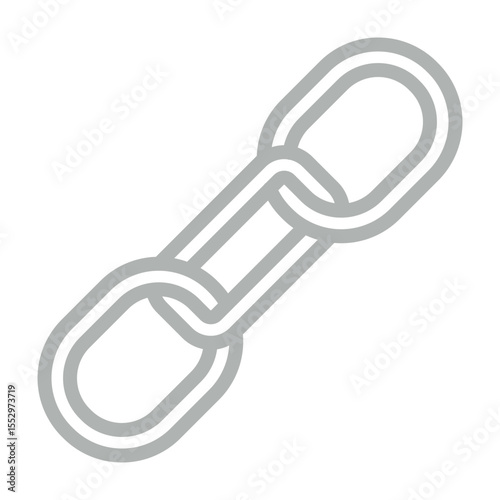 Chain Link Vector Line Grey Icon Design