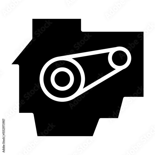 Engine Car Glyph Icon