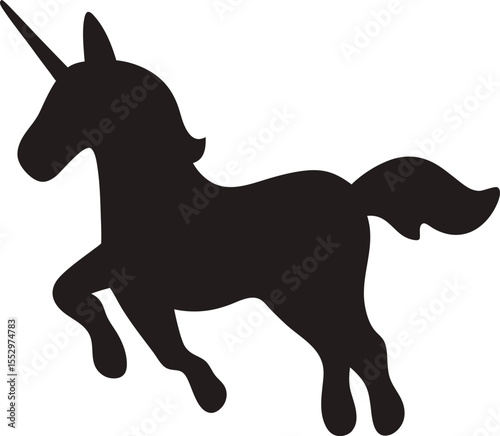 Unicorn silhouette, animal silhouette, Unicorn