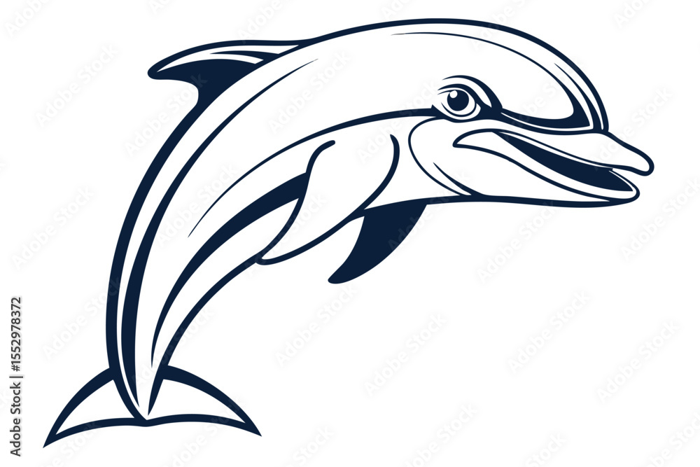 Naklejka premium Whimsical pink dolphin encircled by vibrant floral blooms displays nature's captivating beauty and aquatic charm