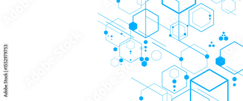 Vector futuristic abstract background technology with hexagonal shape