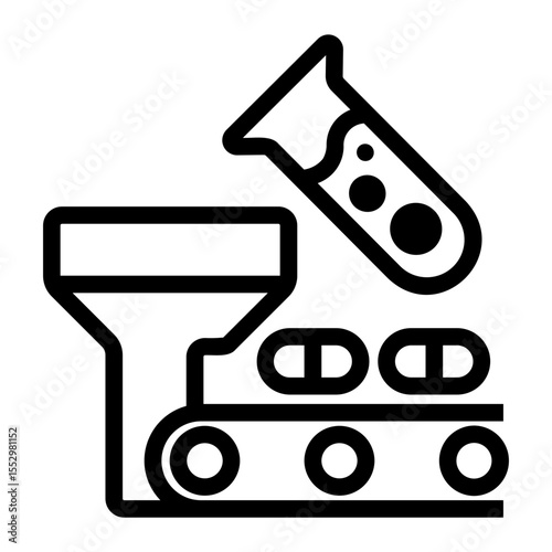 pharmaceutical Line Icon
