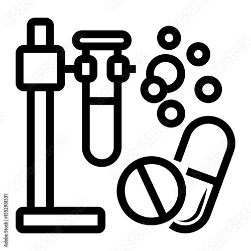pharmaceutical Line Icon