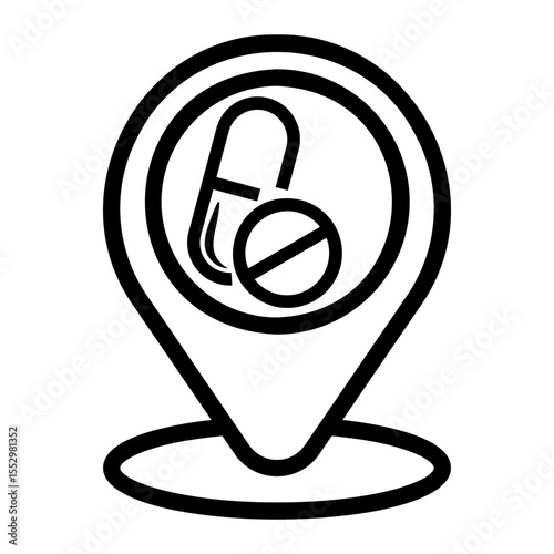 pin Line Icon