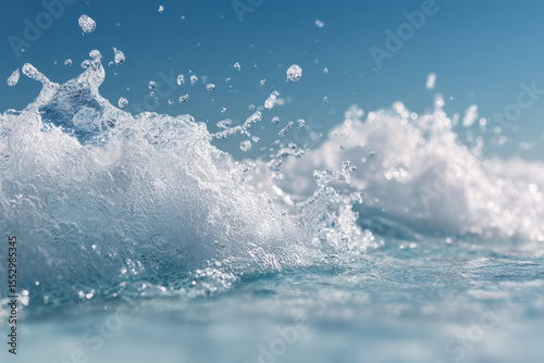 exquisite water splashes captured against clean contrasting background