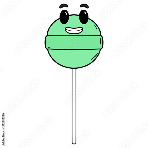 lollypop character illustration hand drawn isolated vector