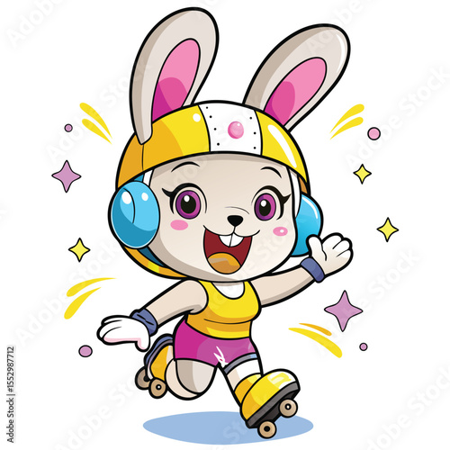Bunny on Roller Skates