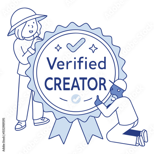 Verified Creator – Blue Check Tag Sticker