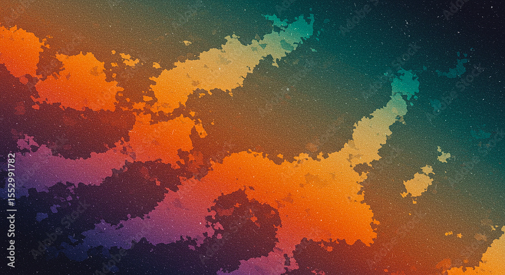 Obraz premium dark abstract colorful gradient noise pattern background grain creative design.