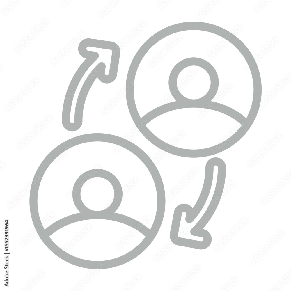 Connection Vector Line Grey Icon Design Connection Vector Line Grey Icon Design