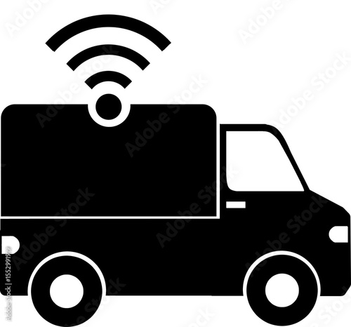 truck wit gps icon