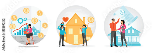Property Agents explain to buyers about property growth, market trends and profits.