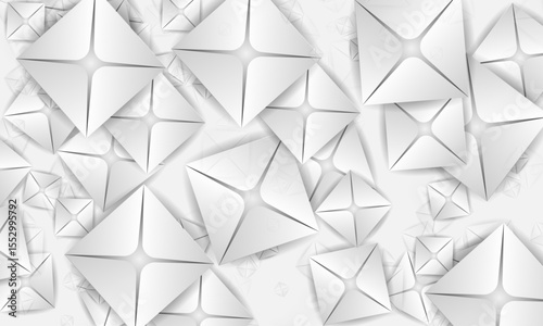 3d geometric shape elegant background-Abstract diamond shape with gradient template for futuristic, decoration, card, banner-Modern minimal silver colour-Traditional vector design