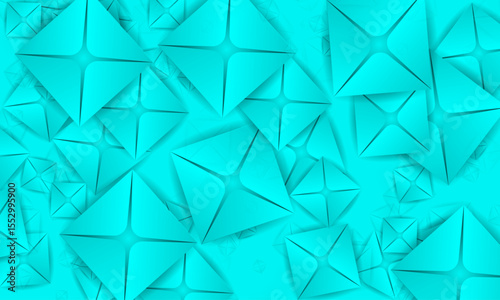 3d geometric shape elegant background-Abstract diamond shape with gradient template for futuristic, decoration, card, banner-Modern minimal cyan colour-Traditional vector design
