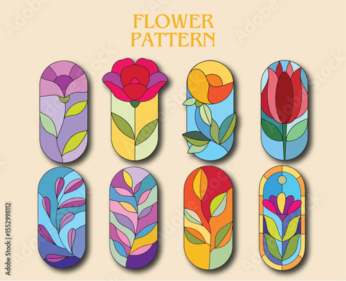 Beautiful Stained Glass Windows Art Illustration