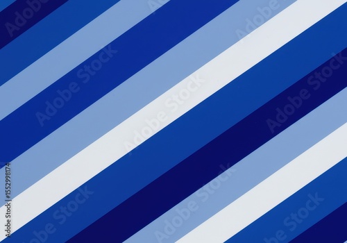 Diagonal stripes in varying shades of blue create a dynamic and vibrant pattern