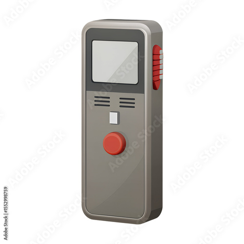 Audio recorder on white background