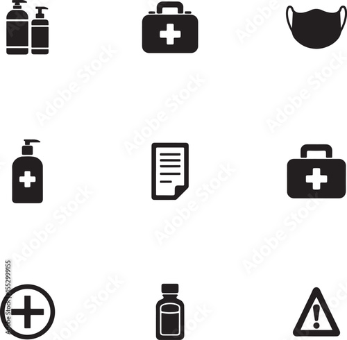 Essential Hygiene Icons for Health and Safety.