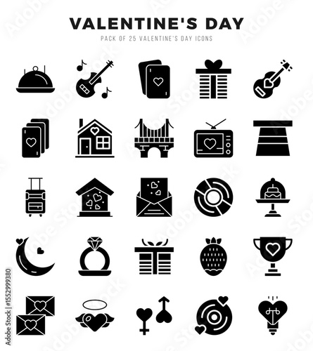 Valentine'S Day icons set. Vector illustration.