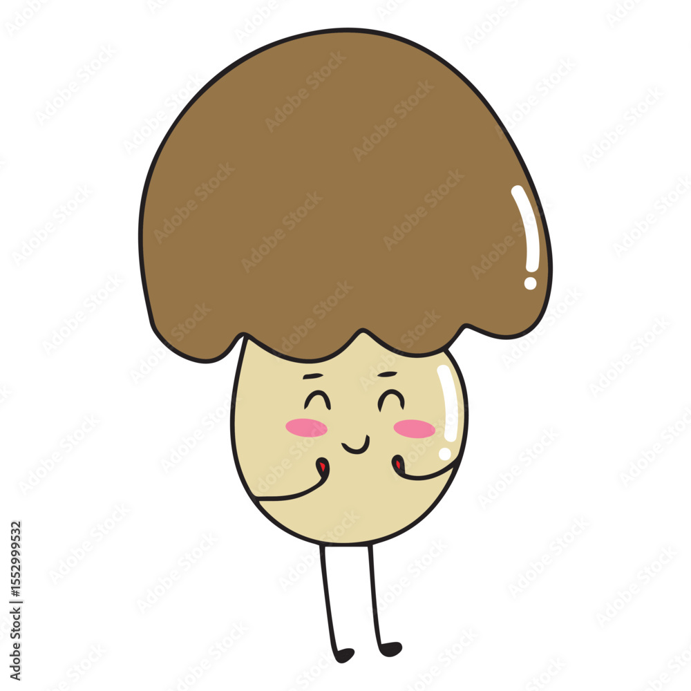 Obraz premium Kawaii character cartoon vegetables and fruits element stock. 
