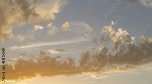 Dramatic soft sunset skies. Abstract nature background
