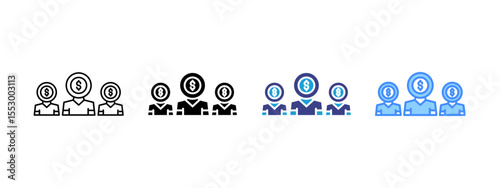 Investor Multipel Icon Set.