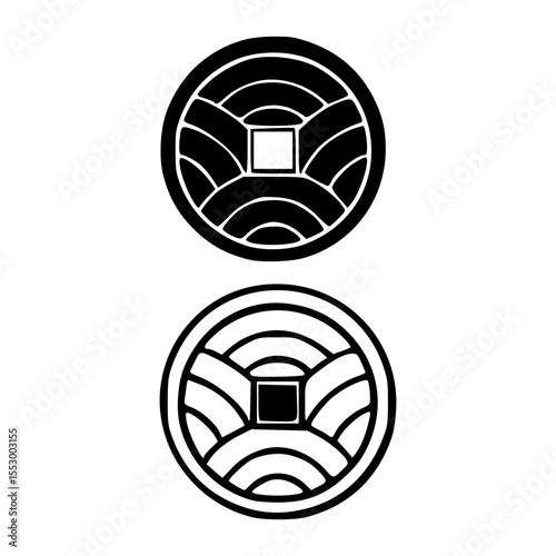 traditional Asian pattern circle design