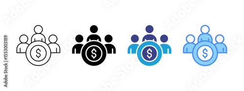 Investor Multipel Icon Set.