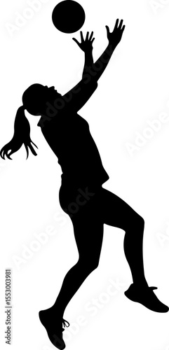  Female Netball Players vector