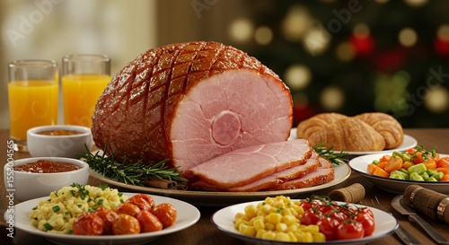 Glazed Ham Feast: A Christmas Celebration of Flavor