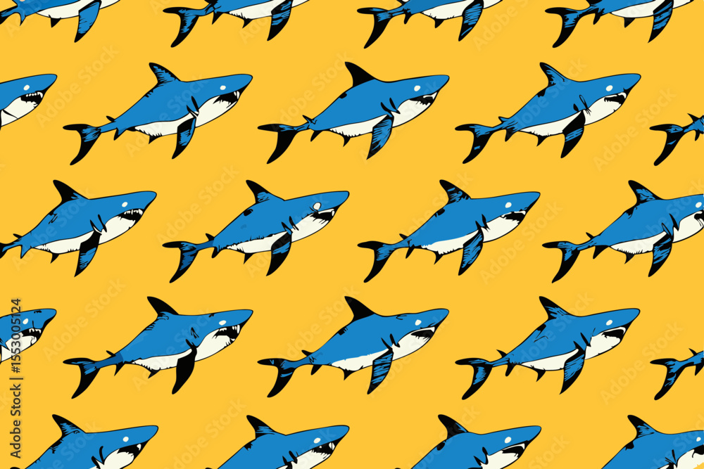 fish, vector, pattern, silhouette, bird, seamless, illustration, sea, animal, art, nature, design, wallpaper, icon, fly, water, shark, flying, symbol, texture, ocean, set, flight, decoration, sky