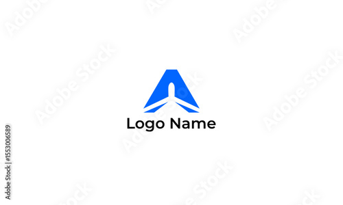 abstract logo design, travel logo design, a letter travel logo