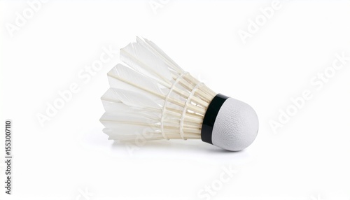 badminton shuttlecock isolated on white