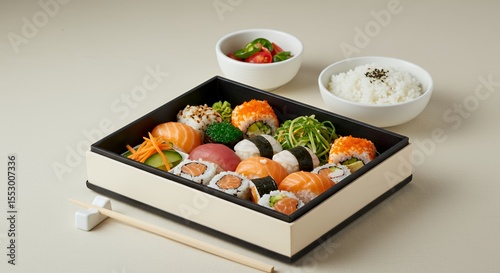 Indulge in this Exquisite Sushi Bento Box, a Culinary Delight