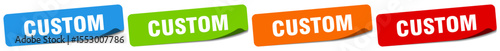 custom sticker. custom sticker set on white background