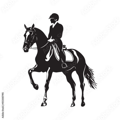 Horse Racing silhouette, A jockey races his horse, Horse Racing Vector, horse and rider on a horse
